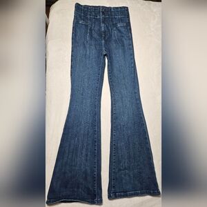 Free People We The Free Dark Blue Flare Jeans